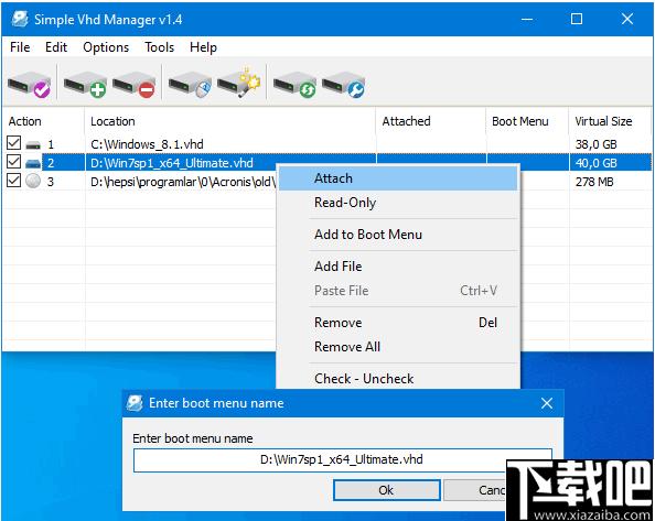 Simple VHD Manager下载,虚拟磁盘,磁盘管理